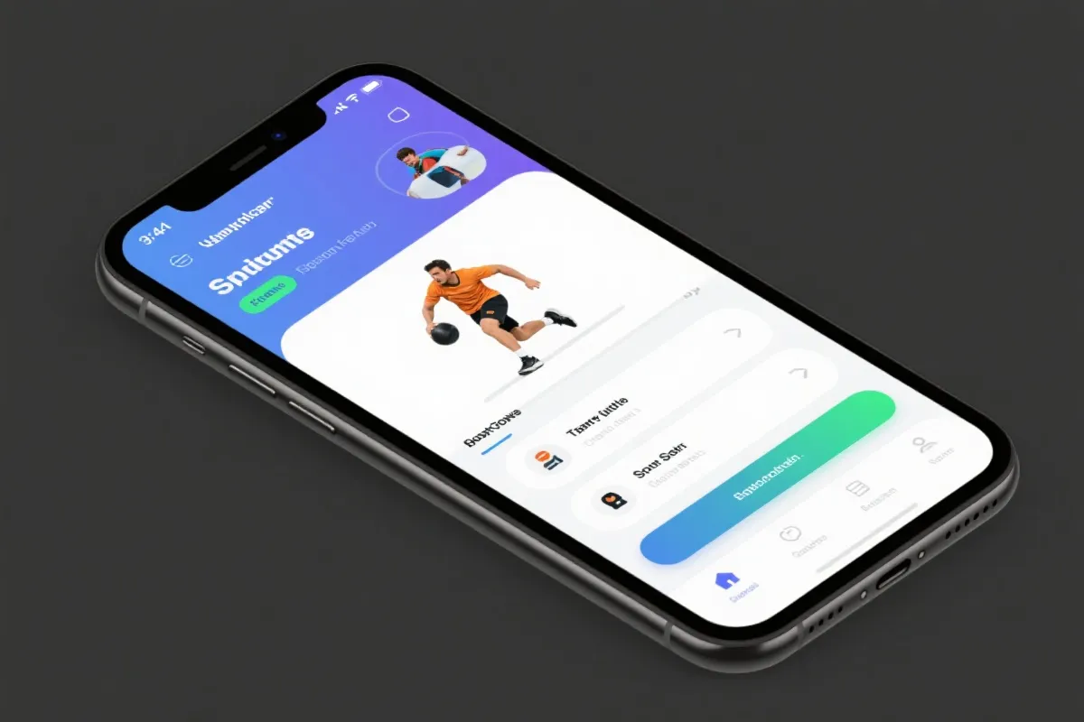 iOS 体育资讯应用界面示意